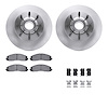 6512-99705 Brake Rotors w/5000 Advanced Brake Pads Kit with Hardware, Fits Select Ford/Lincoln/Mercury/Mazda, Position: Front - image 1
