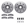 6512-99711 Brake Rotors w/5000 Advanced Brake Pads Kit with Hardware, Fits Select Ford/Lincoln/Mercury/Mazda, Position: Front - image 1