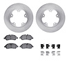 6512-99717 Brake Rotors w/5000 Advanced Brake Pads Kit with Hardware, 2015-2019 Ford/Lincoln/Mercury/Mazda, Position: Rear - image 1