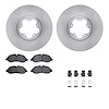 6512-99732 Brake Rotors w/5000 Advanced Brake Pads Kit with Hardware, 2015-2019 Ford/Lincoln/Mercury/Mazda, Position: Front - image 1