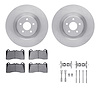 6512-99783 Brake Rotors w/5000 Advanced Brake Pads Kit with Hardware, 2016-2018 Ford/Lincoln/Mercury/Mazda, Position: Front - image 1