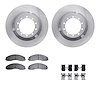6512-99795 Brake Rotors w/5000 Advanced Brake Pads Kit with Hardware, Fits Select Ford/Lincoln/Mercury/Mazda, Position: Rear - image 1