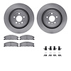 6512-99798 Brake Rotors w/5000 Advanced Brake Pads Kit with Hardware, 2013-2019 Ford/Lincoln/Mercury/Mazda, Position: Front - image 1