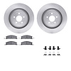 6512-99799 Brake Rotors w/5000 Advanced Brake Pads Kit with Hardware, 2013-2019 Ford/Lincoln/Mercury/Mazda, Position: Front - image 1