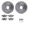 6512-99825 Brake Rotors w/5000 Advanced Brake Pads Kit with Hardware, Fits Select Ford/Lincoln/Mercury/Mazda, Position: Rear - image 1