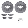 6512-99828 Brake Rotors w/5000 Advanced Brake Pads Kit with Hardware, Fits Select Ford/Lincoln/Mercury/Mazda, Position: Front - image 1