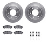 6512-99846 Brake Rotors w/5000 Advanced Brake Pads Kit with Hardware, Fits Select Ford/Lincoln/Mercury/Mazda, Position: Rear - image 1
