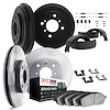 6514-03230 Brake Rotors w/5000 Advanced Brake Pads/Drums/Shoes & Hardware Kit, 2002-2004 Kia/Hyundai/Genesis, Position: Front an - image 1