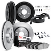 6514-03260 Brake Rotors w/5000 Advanced Brake Pads/Drums/Shoes & Hardware Kit, 2007-2010 Kia/Hyundai/Genesis, Position: Front an - image 1