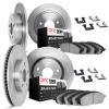 6514-13020 Brake Rotors w/5000 Advanced Brake Pads Kit with Hardware, 2008-2008 Subaru, Position: Front and Rear - image 1