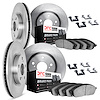 6514-31081 Brake Rotors w/5000 Advanced Brake Pads Kit with Hardware, 2001-2006 BMW, Position: Front and Rear - image 1
