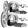 6514-46056 Brake Rotors w/5000 Advanced Brake Pads Kit with Hardware, 2015-2019 GM, Position: Front and Rear - image 1