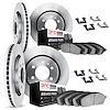 6514-47028 Brake Rotors w/5000 Advanced Brake Pads Kit with Hardware, 2015-2020 GM, Position: Front and Rear - image 1