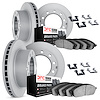 6514-54043 Brake Rotors w/5000 Advanced Brake Pads Kit with Hardware, 2006-2009 Ford/Lincoln/Mercury/Mazda, Position: Front and