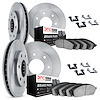 6514-54100 Brake Rotors w/5000 Advanced Brake Pads Kit with Hardware, 2012-2014 Ford/Lincoln/Mercury/Mazda, Position: Front and  - image 1