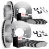 6514-55391 Brake Rotors w/5000 Advanced Brake Pads Kit with Hardware, Fits Select Ford/Lincoln/Mercury/Mazda, Position: Front an - image 1