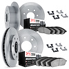 6514-55426 Brake Rotors w/5000 Advanced Brake Pads Kit with Hardware, 1997-2004 Ford/Lincoln/Mercury/Mazda, Position: Front and  - image 1