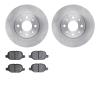 6602-07019 Brake Rotors w/5000 Euro Ceramic Brake Pads, 2013-2019 Mopar, Position: Rear - image 1