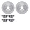 6602-11107 Brake Rotors w/5000 Euro Ceramic Brake Pads, 2015-2020 Multiple Makes/Models, Position: Rear - image 1