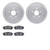 6602-13003 Brake Rotors w/5000 Euro Ceramic Brake Pads, 2003-2008 GM, Position: Rear - image 1