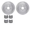 6602-13023 Brake Rotors w/5000 Euro Ceramic Brake Pads, 2005-2007 Subaru, Position: Rear - image 1