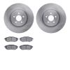 6602-13027 Brake Rotors w/5000 Euro Ceramic Brake Pads, 2005-2018 Subaru, Position: Front - image 1