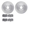 6602-13043 Brake Rotors w/5000 Euro Ceramic Brake Pads, 2006-2007 Subaru, Position: Front - image 1