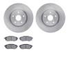 6602-13051 Brake Rotors w/5000 Euro Ceramic Brake Pads, 2006-2021 Subaru, Position: Front - image 1