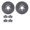6602-16027 Brake Rotors w/5000 Euro Ceramic Brake Pads, 1991-1995 Alfa Romeo, Position: Rear