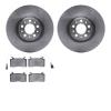 6602-16031 Brake Rotors w/5000 Euro Ceramic Brake Pads, 2017-2021 Alfa Romeo, Position: Front - image 1