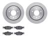6602-20026 Brake Rotors w/5000 Euro Ceramic Brake Pads, 1995-1997 Jaguar, Position: Rear - image 1