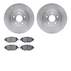6602-20039 Brake Rotors w/5000 Euro Ceramic Brake Pads, 2001-2008 Multiple Makes/Models, Position: Front