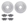 6602-20066 Brake Rotors w/5000 Euro Ceramic Brake Pads, 2006-2010 Jaguar, Position: Front - image 1