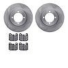 6602-22011 Brake Rotors w/5000 Euro Ceramic Brake Pads, 1974-1974 Opel, Position: Front
