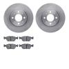 6602-27063 Brake Rotors w/5000 Euro Ceramic Brake Pads, 1993-1995 Volvo, Position: Front - image 1