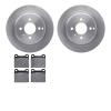 6602-27067 Brake Rotors w/5000 Euro Ceramic Brake Pads, 1993-1995 Volvo, Position: Rear - image 1