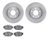 6602-27074 Brake Rotors w/5000 Euro Ceramic Brake Pads, 1995-1998 Volvo, Position: Front - image 1