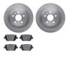 6602-27147 Brake Rotors w/5000 Euro Ceramic Brake Pads, 2007-2010 Volvo, Position: Rear - image 1