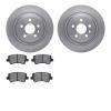 6602-27151 Brake Rotors w/5000 Euro Ceramic Brake Pads, 2007-2018 Volvo, Position: Rear - image 1