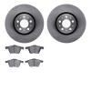 6602-27163 Brake Rotors w/5000 Euro Ceramic Brake Pads, 2003-2009 Volvo, Position: Front - image 1