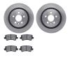 6602-27187 Brake Rotors w/5000 Euro Ceramic Brake Pads, 2010-2017 Volvo, Position: Rear - image 1