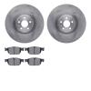 6602-27203 Brake Rotors w/5000 Euro Ceramic Brake Pads, Fits Select Volvo, Position: Front - image 1