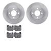 6602-31027 Brake Rotors w/5000 Euro Ceramic Brake Pads, 1977-1983 BMW, Position: Front - image 1