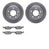 6602-31063 Brake Rotors w/5000 Euro Ceramic Brake Pads, 1981-1986 BMW, Position: Rear - image 1