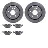 6602-31099 Brake Rotors w/5000 Euro Ceramic Brake Pads, 1988-1994 BMW, Position: Rear - image 1