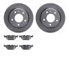 6602-31103 Brake Rotors w/5000 Euro Ceramic Brake Pads, 1988-1991 BMW, Position: Rear - image 1