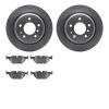 6602-31127 Brake Rotors w/5000 Euro Ceramic Brake Pads, 1991-1995 BMW, Position: Rear - image 1