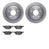 6602-31190 Brake Rotors w/5000 Euro Ceramic Brake Pads, 2001-2005 BMW, Position: Rear - image 1