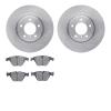 6602-31223 Brake Rotors w/5000 Euro Ceramic Brake Pads, 2008-2010 BMW, Position: Front - image 1