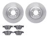 6602-31227 Brake Rotors w/5000 Euro Ceramic Brake Pads, 2004-2010 BMW, Position: Front - image 1